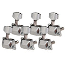 Guitar Semiclosed Tuning Pegs 6Pieces 6R Chrome Tuners Machine Heads Knobs for
