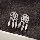 1Pair Bohemia Women Dream Catcher Feather Ear Stud Drop Earrings Jewelry FT