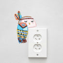 DIY Owl Diamond Painting Luminous Switch Stickers Bedroom Home Wall Decals