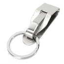 Stainless Steel Leather Detachable Keychain Belt Clip Key Ring Holder Gift N2O4