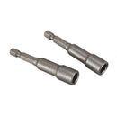 8mm Hexagon Magnetic Nut Socket Driver Bit Adapter 65mm Long 10 Pcs