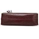 Women'S Soft Leather Tote Shoulder Bag From Tassel Handbag(Red Wine)