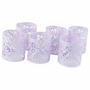 Lot of 6pcs LED Candle Lampshade Pattern Heart Ajoure Decoration for Christ N5D3