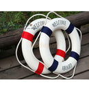 Red 13.8" Decorative Nautical Life buoy Ring Preserver Hanging Home Decor