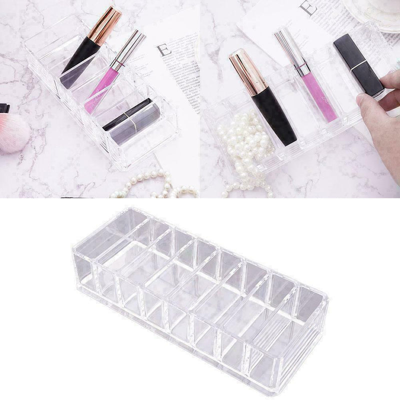 8 Holes Clear Brush Lipstick Holder Makeup Organizer Cosmetic Storage Stand Q6T3