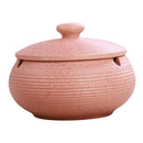 Ceramic Ashtray Cigarettes Ash Holder with Lid for Indoor / Outdoor Use
