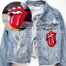 RED MOUTH TONGUE ROLLING STONES Sew on Patch Embroidered Badge Jacket Biker Hot