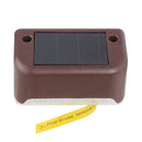 4pcs Solar LED Stair Lamp Waterproof Outdoor Landscape Wall Light (Brown)