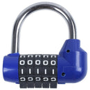 5 Letter Code Combination Suitcase password lock Blue N9O1