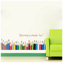 Skirting Baseboard Colourful Removable Wall Stickers Kids Room Mural Decor M5Z6