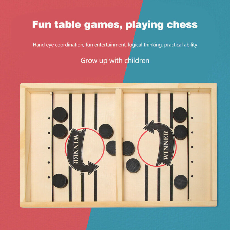 Family Table Ice Hockey Game Catapult Chess Fast Sling Puck Game (Small)
