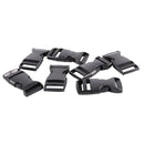 7Pcs Plastic Side Release Squeeze Buckles for 2cm Webbing Strap Black N8W4