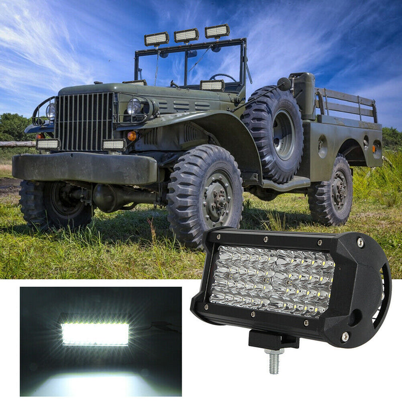 7 inch 144W Offroad LED Light Bar Work Spot Driving Fog Lamp for Truck SUV ATV