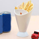 Dipper Fry Snack Cone Stand French Fries Sauce Ketchup Dip Holder K3B5