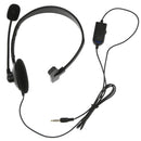 3.5mm One-Earpiece Stereo Headphone Single Earphone W/ Mic For Cellphone Laptop