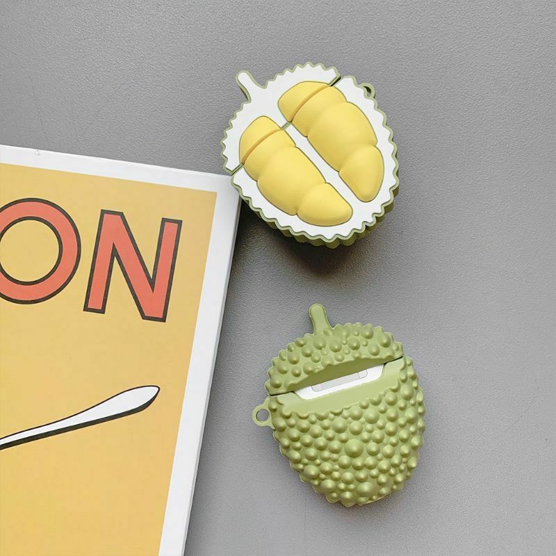 Soft Silicone Durian Fruit Pattern Protective Case Shockproof Cover for Airpods