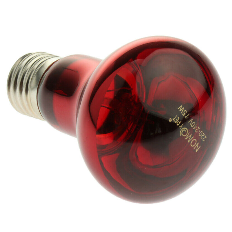 Glass Pet Heating Infrared Lamp Winter Heat Emitter Lamp Bulb E27 Red 75W