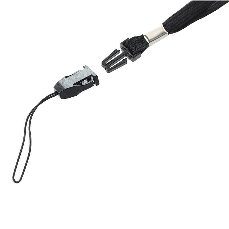 2 x Straps Neck straps for Mp3 Portable Camera Phone Identity Card - Black D1B2
