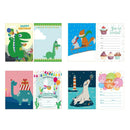 4pcs 5D DIY Drills Diamond Painting Happy Birthday Mosaic Cards Party Gifts