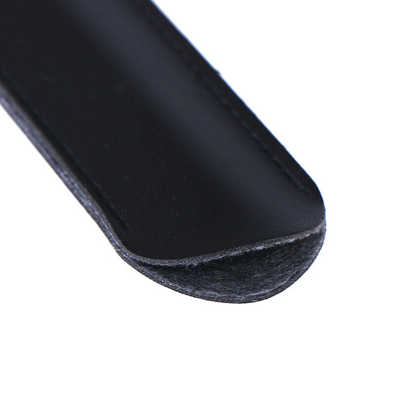 Leather Handcrafted Single Pen Pencil Bag Holder Storage Sleeve Pouch BlackE Gn