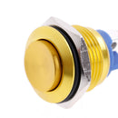 1PC 19mm waterproof yellow momentary metal push button reset switch high BX