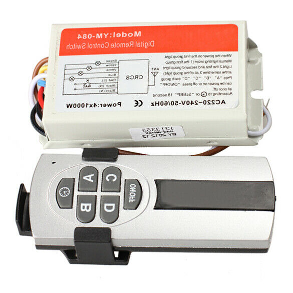 4 Ports Wireless Remote Control Digital Remote Control Switch Lightswitch