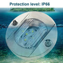 DC 12V Marine Boat Transom Round Stainless Steel Cold White LED Stern Light A