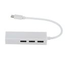 Type-c to RJ45 Ethernet Adapter 3 Ports USB Hub For MacBook Pro Air Chromebook
