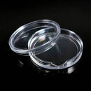10 pcs Small round transparent plastic coin capsules box 27mm B6K2 O8F1 U1F1