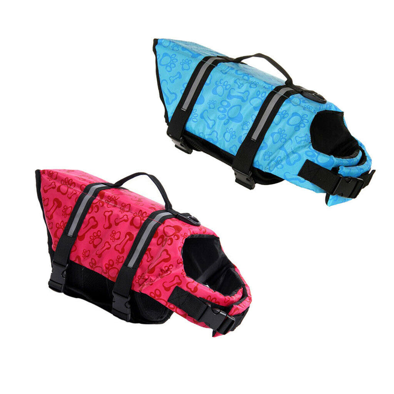 Pack of 2, Pet Dog Puppy Life Jacket Saver Swimming Vest Clothes Reflective