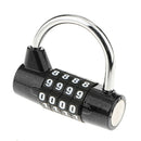 4 Digit Combination Travel Suitcase Luggage Bag Lock Padlock Black