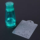 DIY Double Head Clear Silicone Nail Art Seal Stamper+Seal Template with Lid
