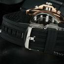 Fashion Business Gentleman Men Silicone Strap Quartz Analog Wrist Watch Intrigui