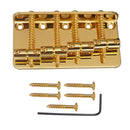 Metal 4 String Bass Bridge with Wrench Screws for Electric Bass Guitar Parts