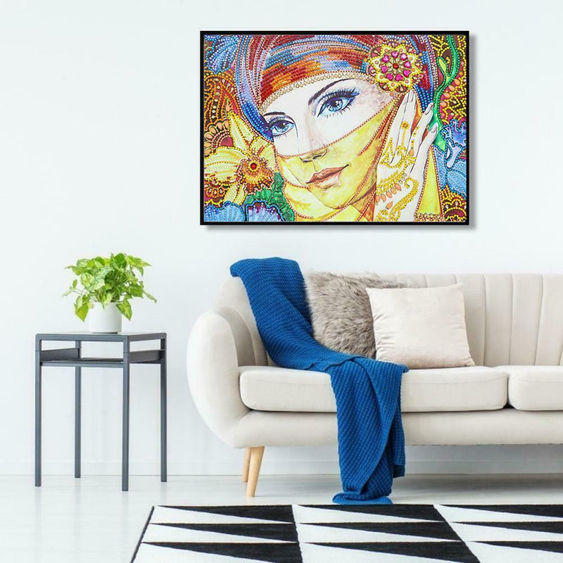 5D DIY Special Shaped Diamond Painting Beauty Cross Stitch Mosaic Kit Decor