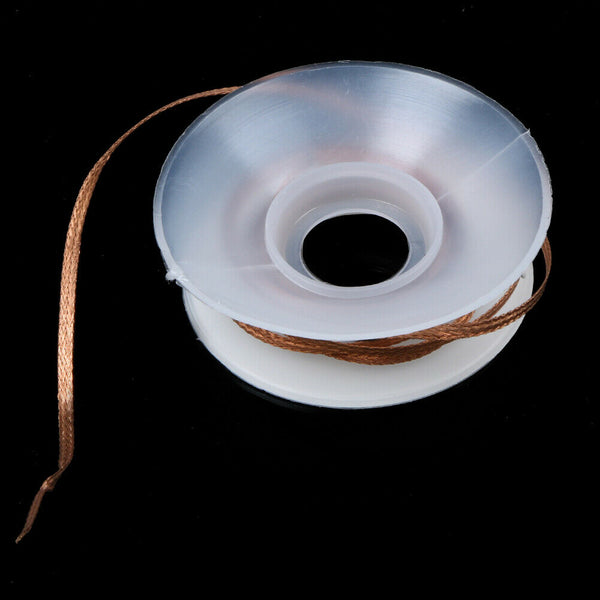 2pcs 5ft 2.0mm Desoldering Braid Solder Remover Sucker Cable Clip Clamp