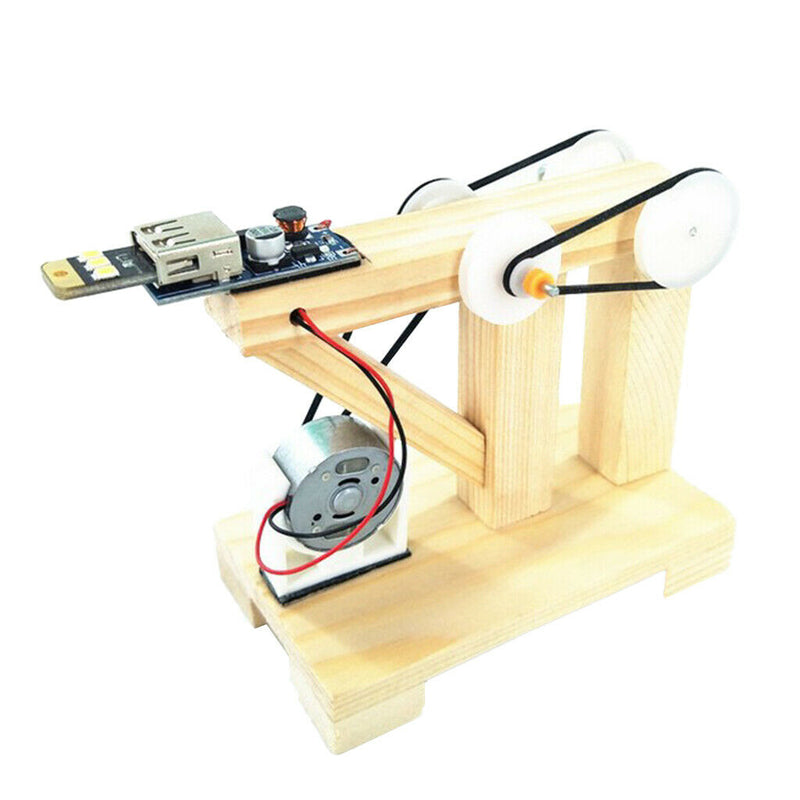 DIY Hand Crank Generator , Kids Student Science Educational Learning Electronic