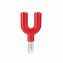 3.5mm Extension Earphone Audio Splitter 1 Male to 2 Female Adapter (Red)