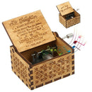 Wooden Music Box Mom to Daughter -You Are My Sunshine Engraved Christmas Gi H6W6