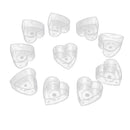200x Clear Heart Shape Tea Light Cups Candle Container Box for Valentine's Day