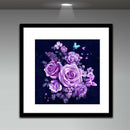 DIY 5D Diamond Embroidery purple rose full Round Diamond Painting Cross StitchLJ