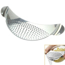 Stainless Steel Moon Shaped Pan Pot Strainer Pasta Strainer Kitchen Sieves  A2Y1