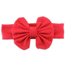 Cute Baby Girls Kids Stretch Bowknot Headband Hairband (Red)