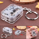 Pocket Mechanical Metal Music Box Clockwork Keychain Keyring Key Ring Gift Decor