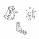 10pcs Fasten Fitting Angle 30x30 L Connector Aluminum Corner Bracket Joint Brace