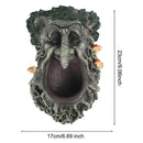 Tree Face Wild Bird Feeder Big MouthWhimsical Sculpture Outdoor Decor Statue
