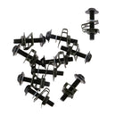 Pack of 10 M6 Motorcycle Fairing Body Bolt Kit Fastener Clips Nuts Black
