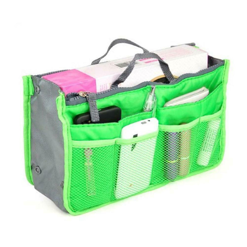 Multi-function Make Up Organizer Cosmetic Bag Travel Wash Handbags (Green) A
