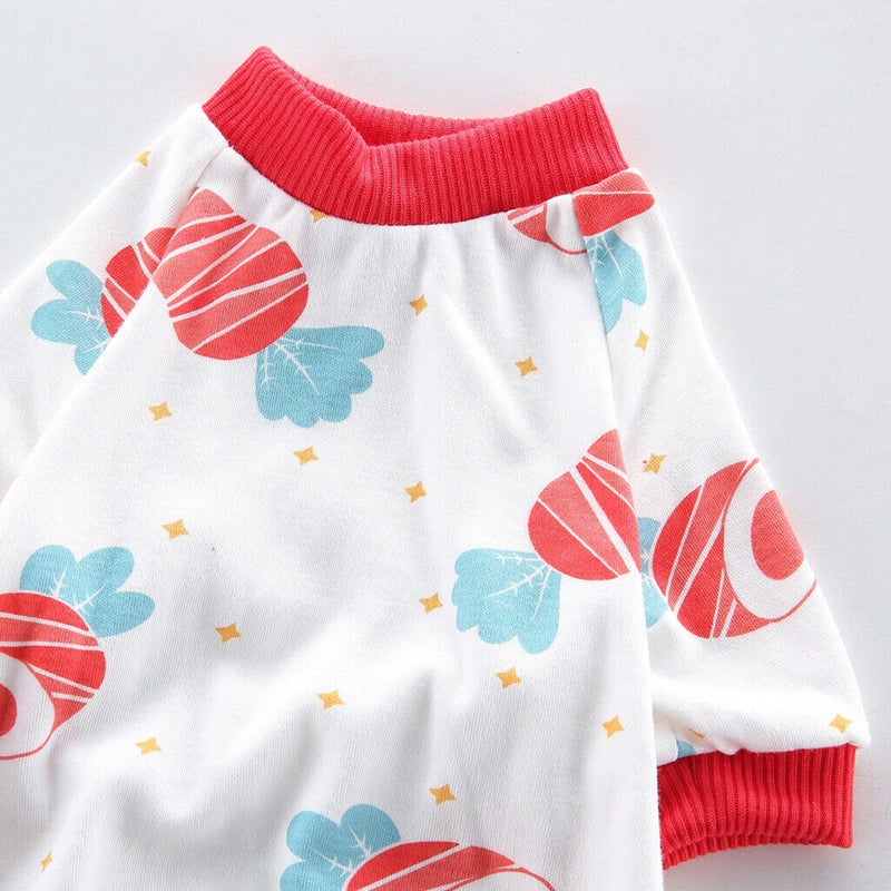 Pet Pajamas Comfort Pet Puppy Clothes Apparel For Small Dog Puppies Red-S