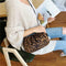 Women Day Clutch Shoulder Evening Handbags Pleated Purse (Yellow Brown) A